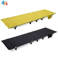 foldable camping cot for outdoor camp hiking bed portable office single bed aluminum alloy frame ultralight folding cot rest bed hiking bed