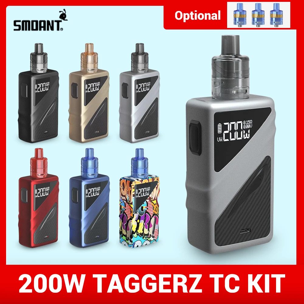 Вейп SMOANT Taggerz Kit Box Mod 200 Вт электронная сигарета Одноразовый резервуар Sigaretta Elettronica