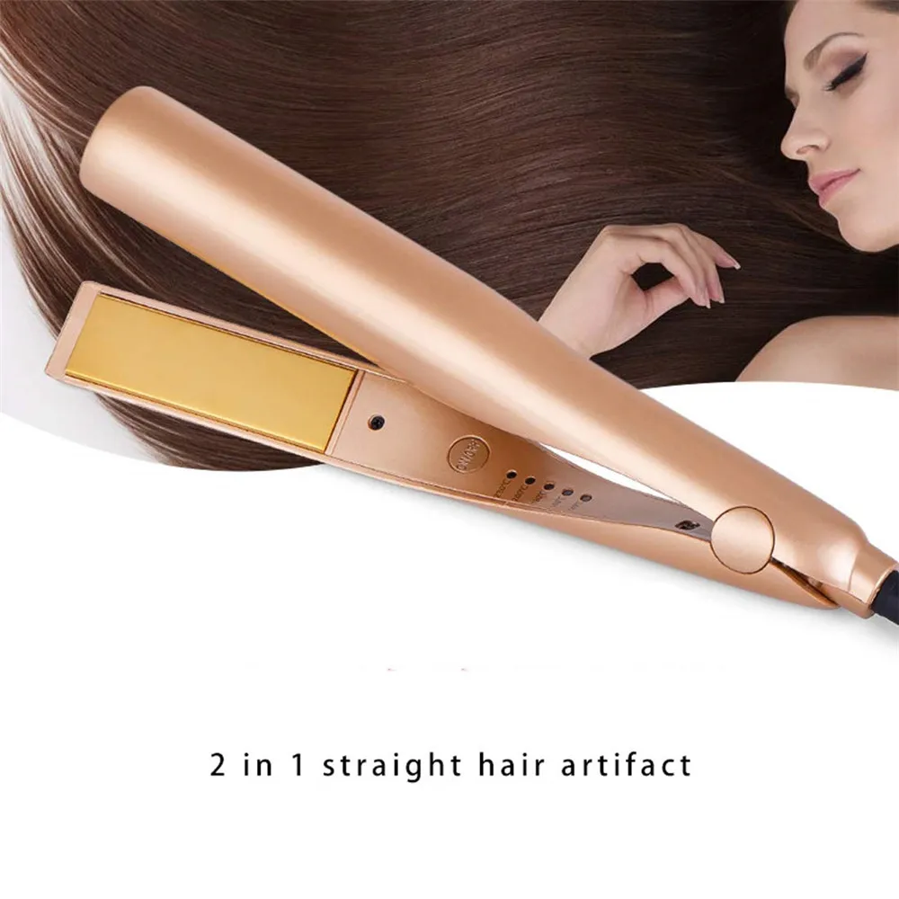 2 в 1 Электрический Выпрямитель для волос плоский Утюг Профессиональный щипцы
