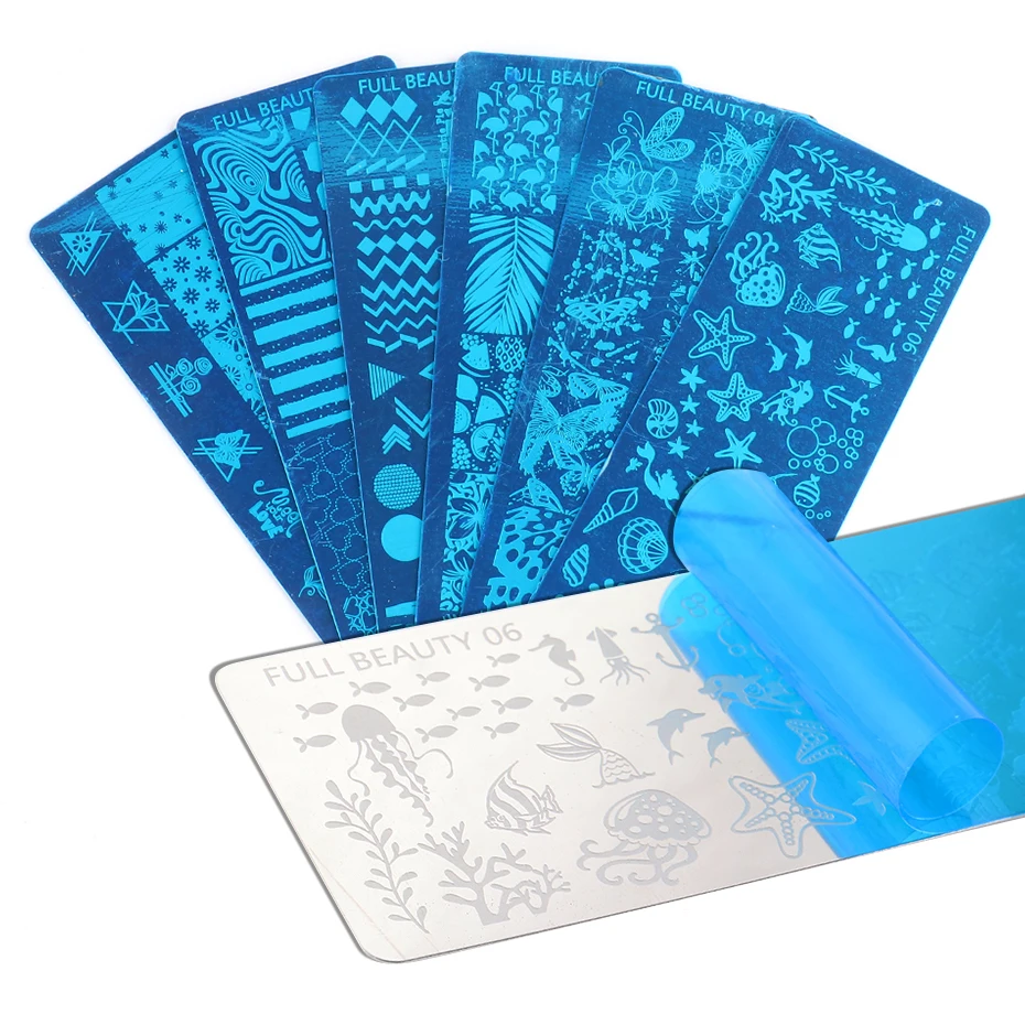 1 Набор пластина для стемпинга нейл-арта набор инструментов ногтей цветок Фрукты