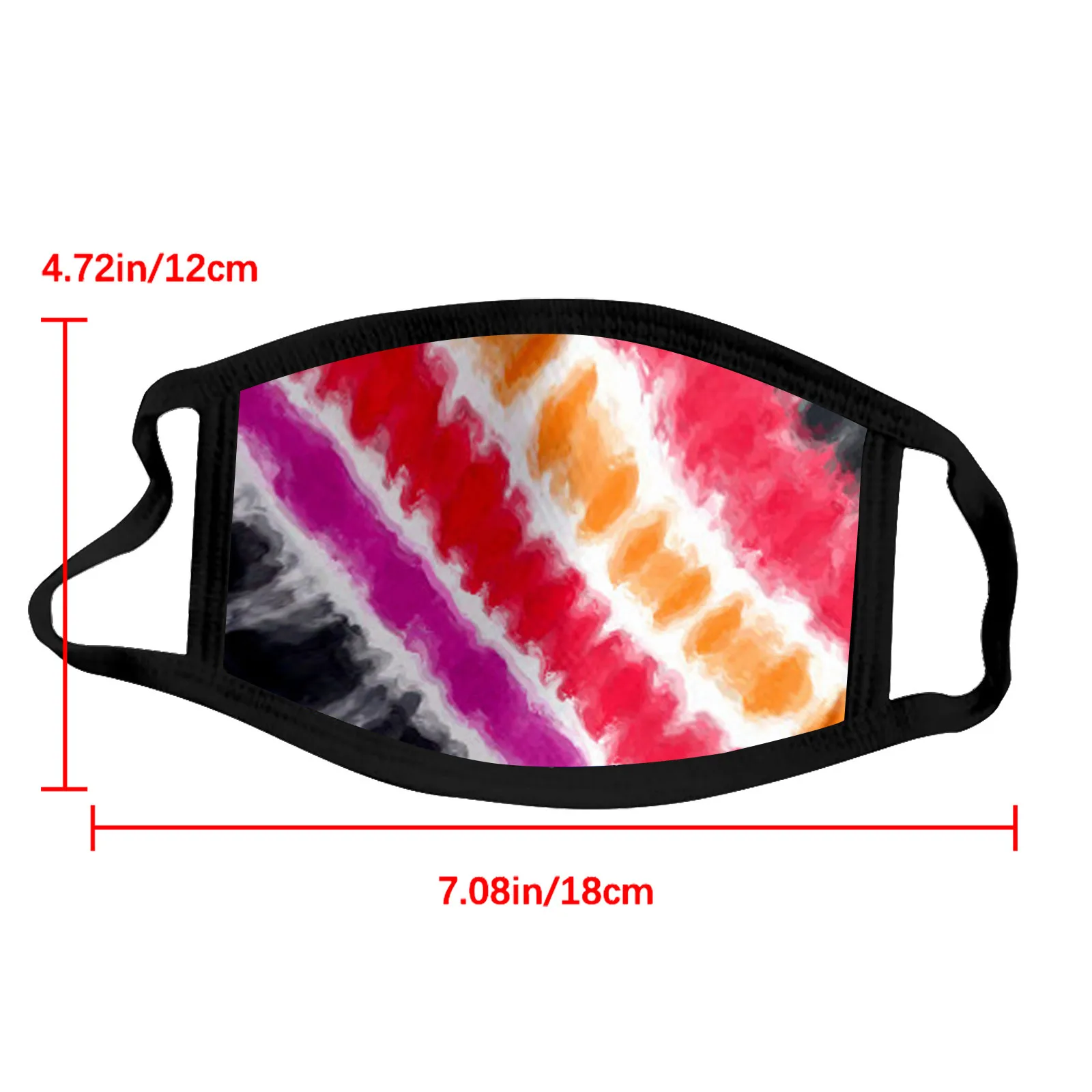 

1pc Fashion Adult Mask Tie-dye Printed Elements D-ustproof Washable Cotton Mask Universal Face Mask Fashion Pattern Masque