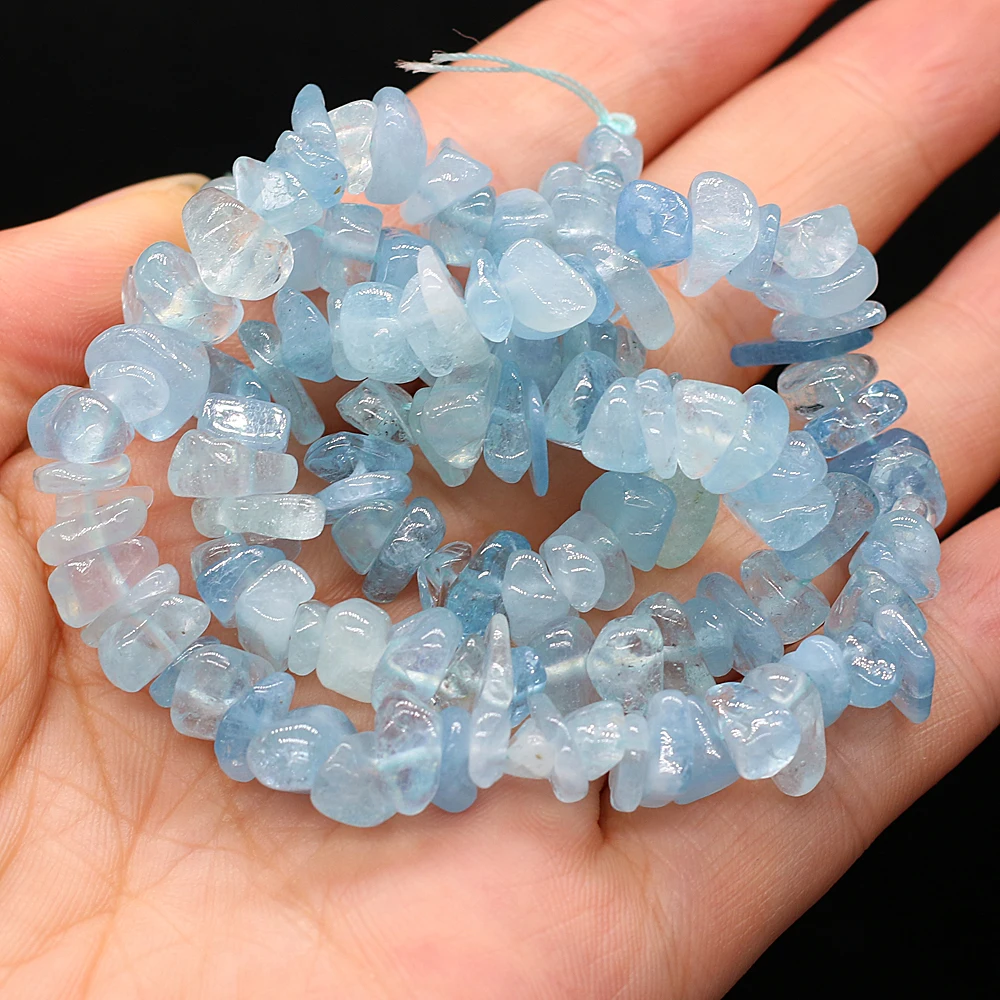 

Natural Stone Gravel Crystal Beads Irregular Aquamarine Chip Bead for Women Jewelry Making Diy Bracelet Crafts Accessories