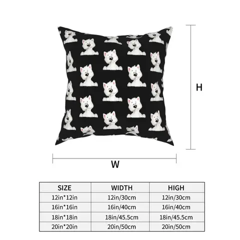 Наволочка для диванной подушки Westie, из полиэстера, с изображением собаки Вест-ХАЙЛЕНД-терьера, забавная наволочка с милым щенком