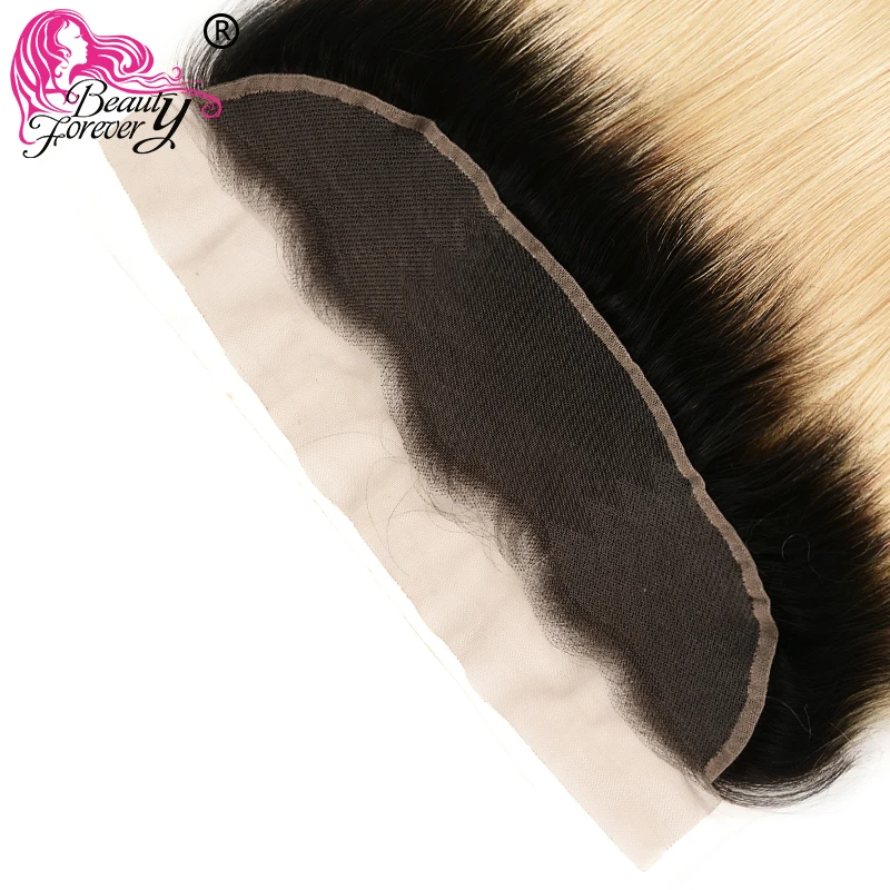 Бразильские прямые человеческие волосы Beauty Forever 1B/613 с эффектом омбре блонд 13x4 |