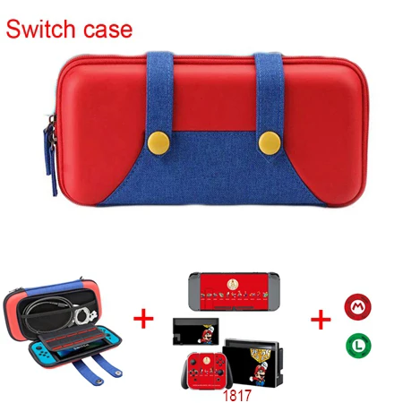 Bag with Sticker 1 Сумка для хранения Marios, Виниловая наклейка, протектор для Nintendo Switch, джойстик, колпачки для Nitendo Joy-Con - Цвет: Bag with Sticker 1
