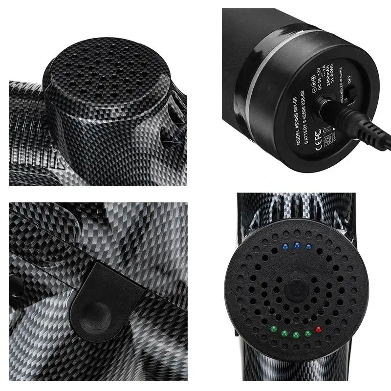 Мышечный массажный пистолет Deep 3/20 Gears 12 V/24 V Botton/светодиодный массажный пистолет тканевая Массажная Терапия пистолет для тела мышечные расслабляющие боли