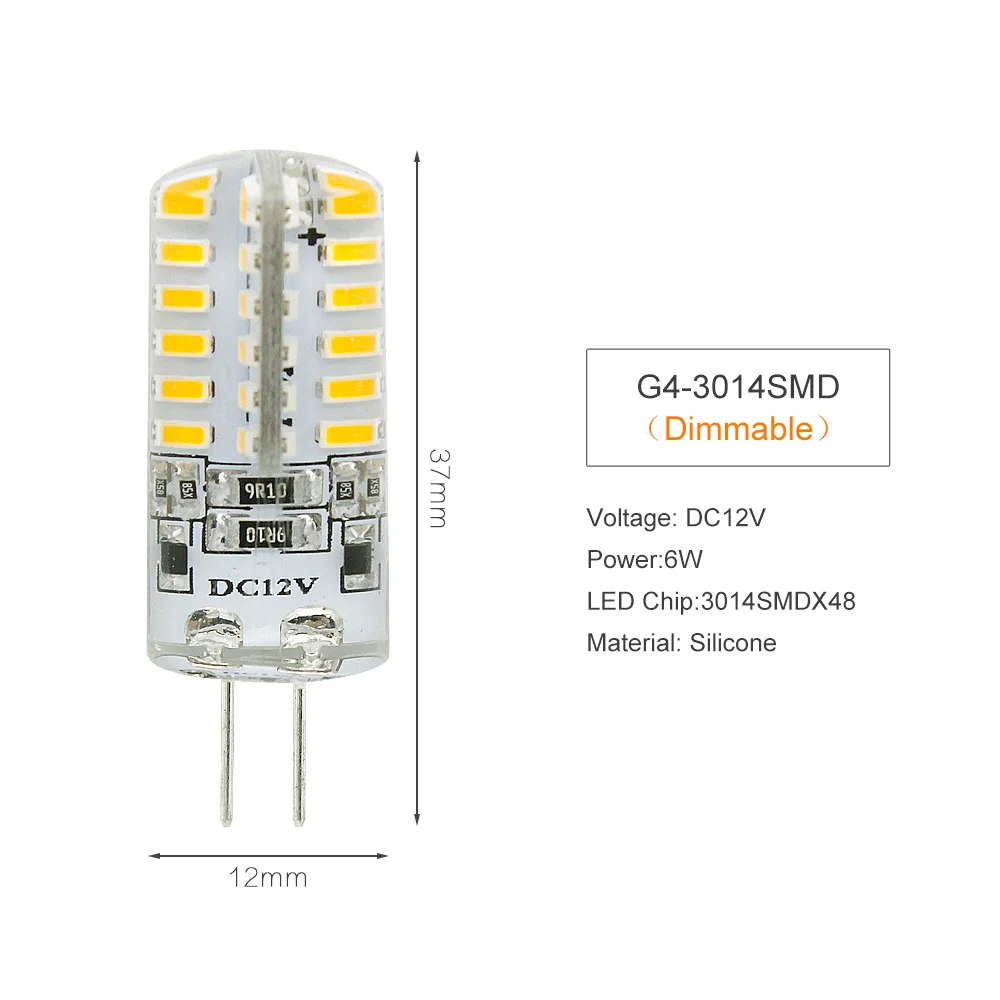 T2 Мини G4 светодиодный лампы 3W 5W 6W DC12V 3014 2835 5730 SMD COB светильник лампы заменить галогенные G4 лампы - Испускаемый цвет: T2