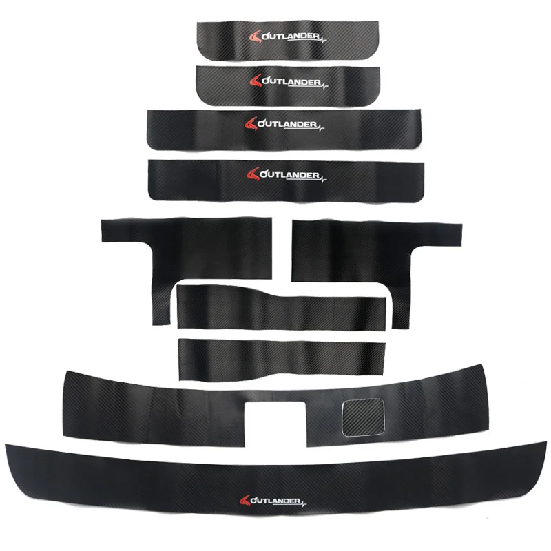 Высококачественная пороговая планка из искусственной кожи для Mitsubishi Outlander Samurai