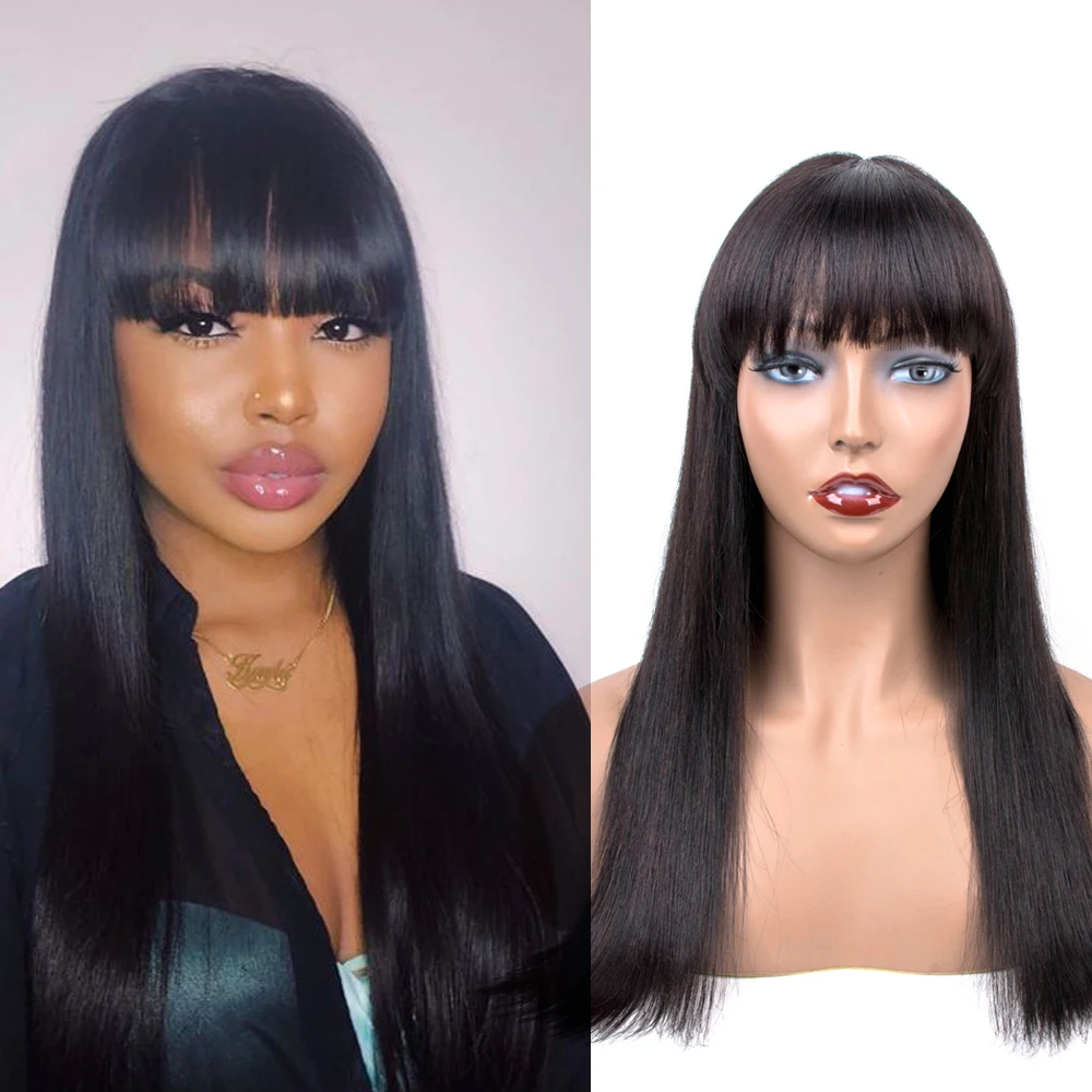 Парик с прямыми волосами 10 18 дюймов перуанские волосы Реми парики средней длины