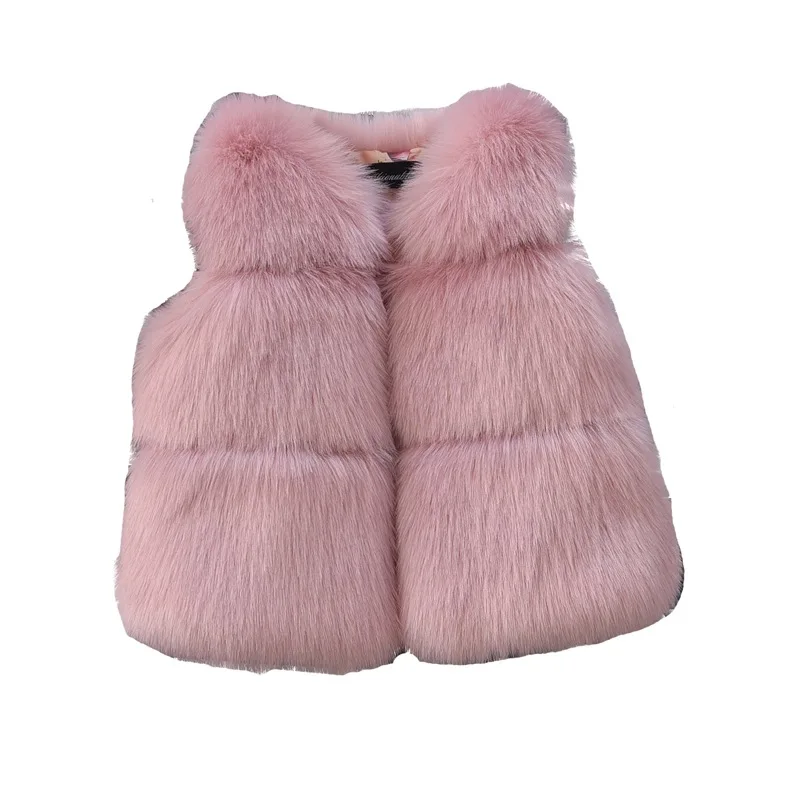 Baby Girl Faux Fur Coat Vest Children's Winter Jacket Waistcoat Family Matching Outfits Kids Girls Clothing Vest Outwear