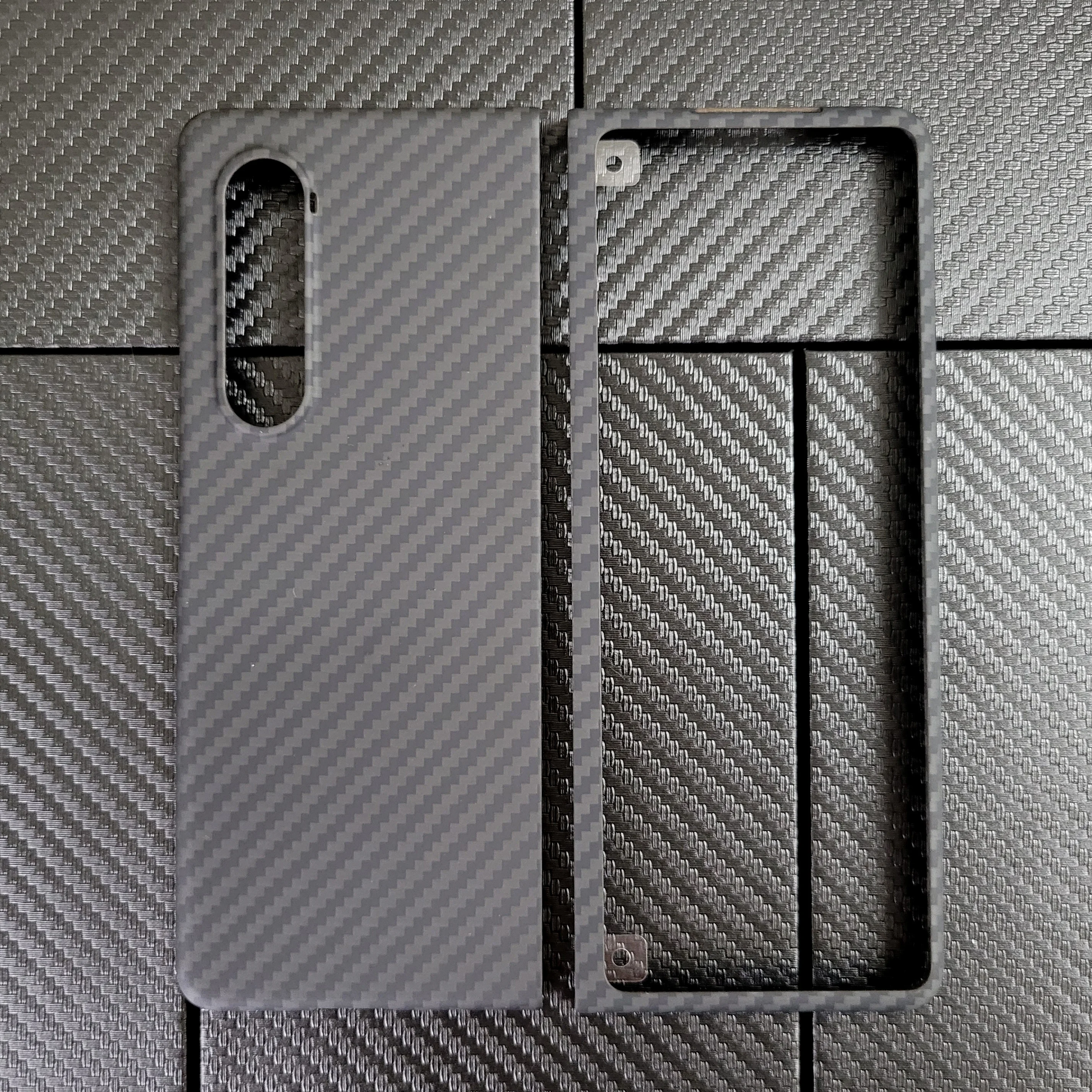 top quality samsung galaxy z fold 3 carbon fiber case ultra thin 2in1 matte 100 real carbon case for z fold3 aramid fiber cover free global shipping