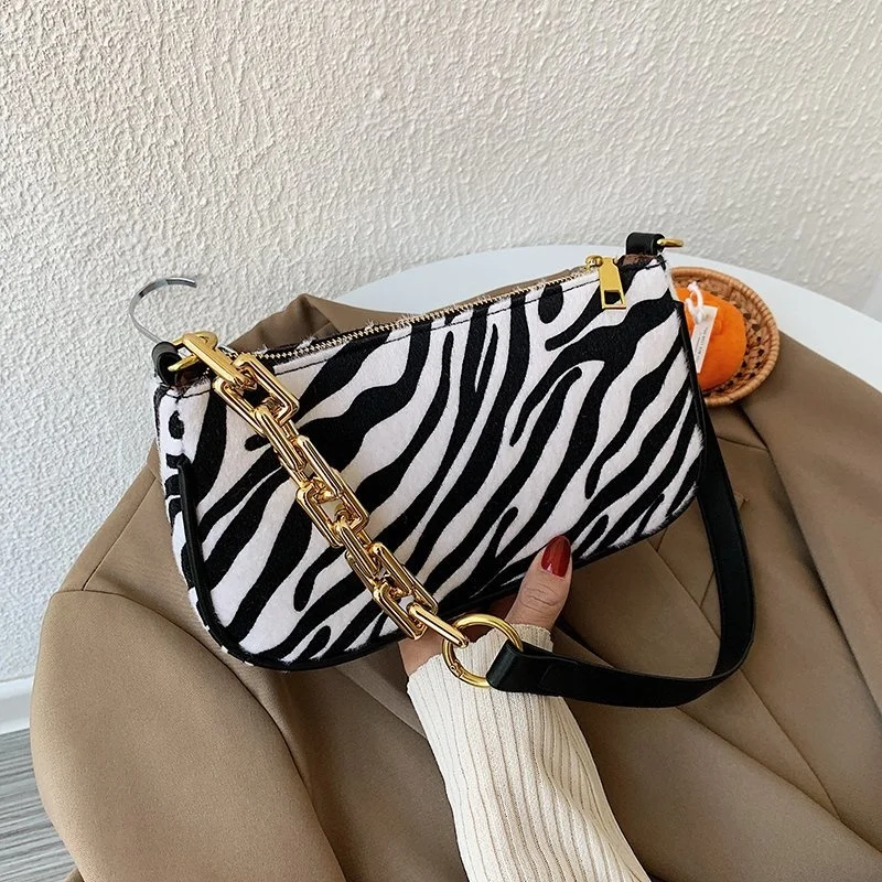 

2021 Women's Bag Leather Small Shoulder Bag Women Leopards Pattern Retro Armpit Shoulder Purse And Hand Bag Vintage Female Bolso