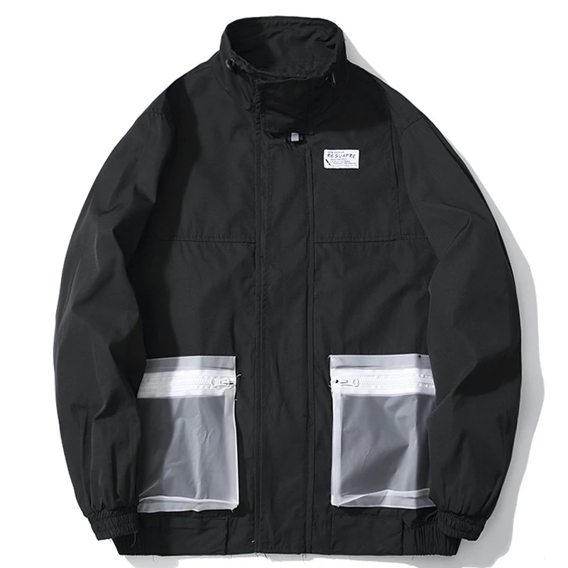 

Куртка-бомбер Мужская/женская с множеством карманов, уличная одежда в стиле хип-хоп, Повседневная модная ветровка в Корейском стиле, больши...