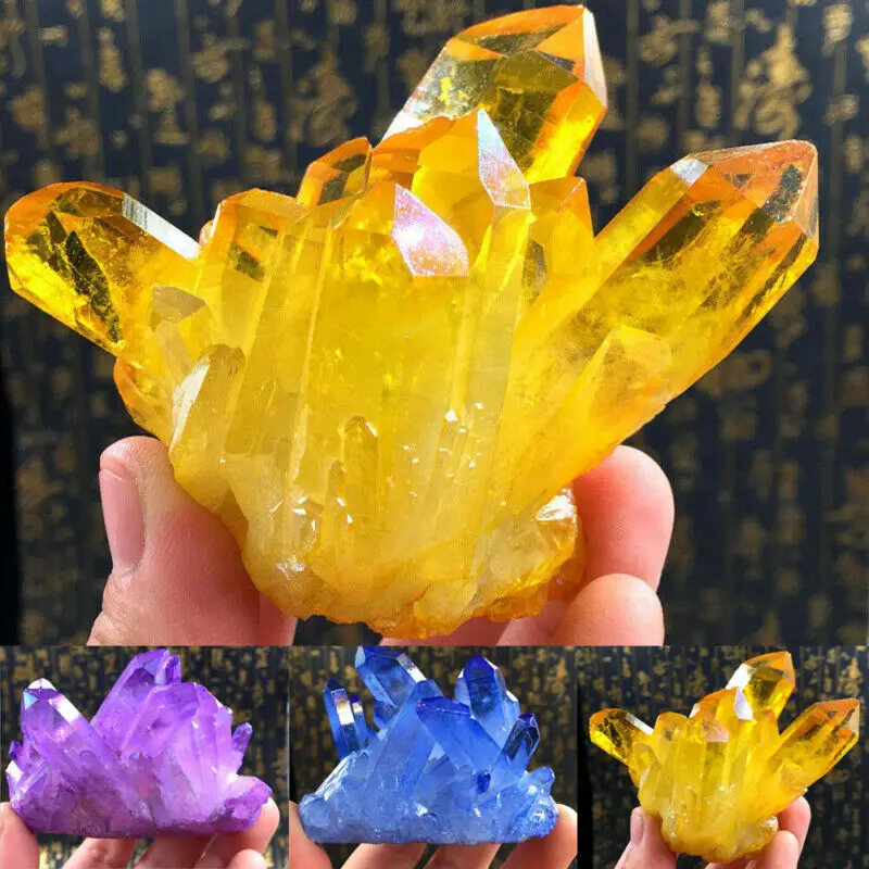 

1 шт. натуральный кристаллический кварцевый цитриновый кластер, минеральный образец, заживляющий 1 натуральный цитриновый кластер