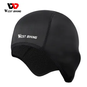 WEST BIKING велосипедные шапки зимние теплые флисовые велосипедные колпачки ветрозащитные теплые шапки для езды на велосипеде уличные спортивные велосипедные шапки для бега