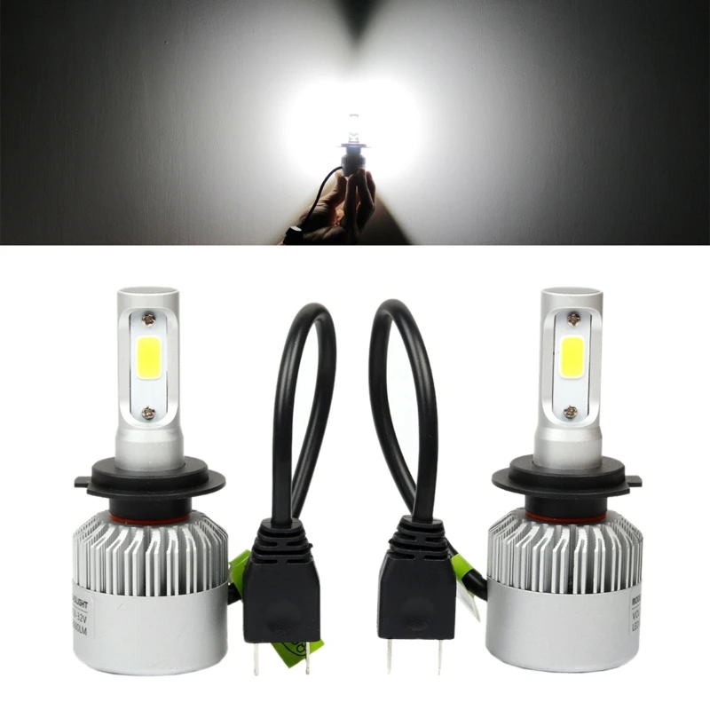 

9~30V H7 COB LED Headlight Conversion 80W Car Waterproof White Light Bulbs