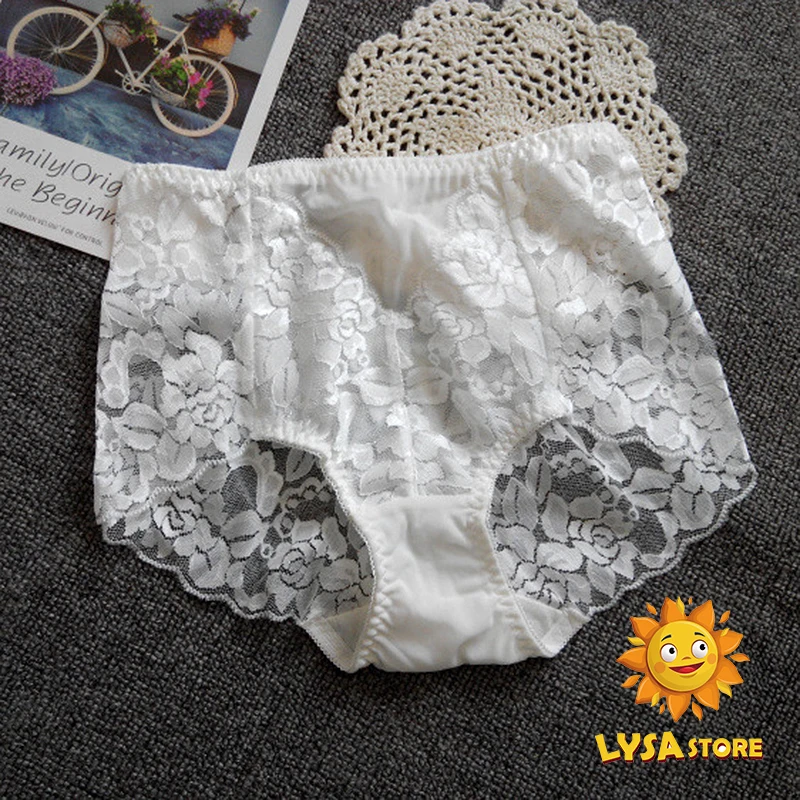 

Women 's Milk Silk Underwear Cotton Block Thin Large Lace Bag Buttocks Traceless Girls Underwear Fine Close- Fitting Clothing