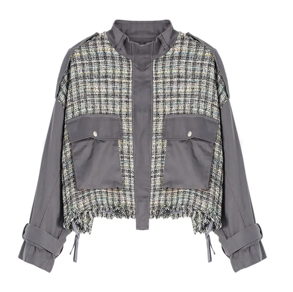 4XL Женская жира сестра! Сладкий карманная строчка Свободная кофта с длинными