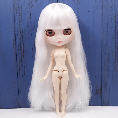 Кукла Blythe шарнирная, 1/6, с белым лицом и челкой