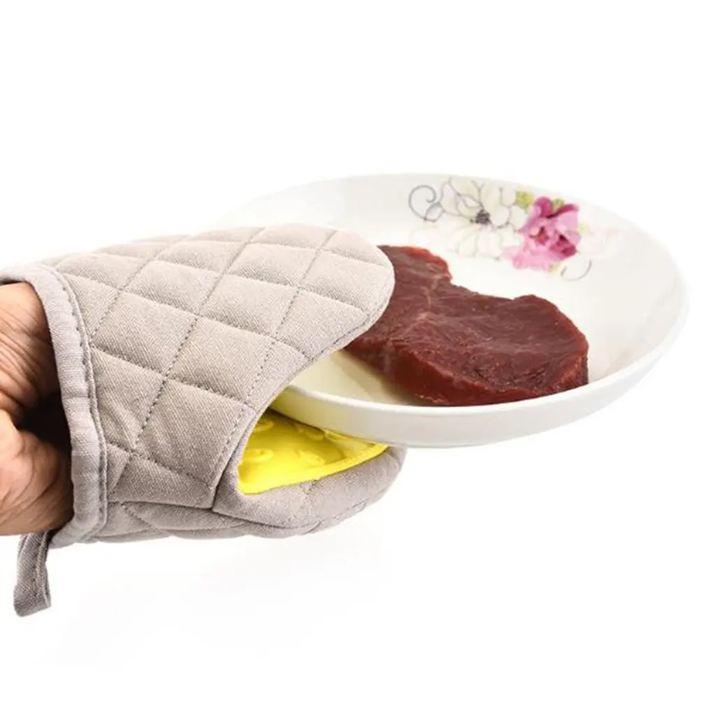 

1Piece Silicone Anti-scalding Oven Gloves Mitts Kitchen Silicone Gloves Tray Dish Bowl Holder Baking Insulation Hand Clip