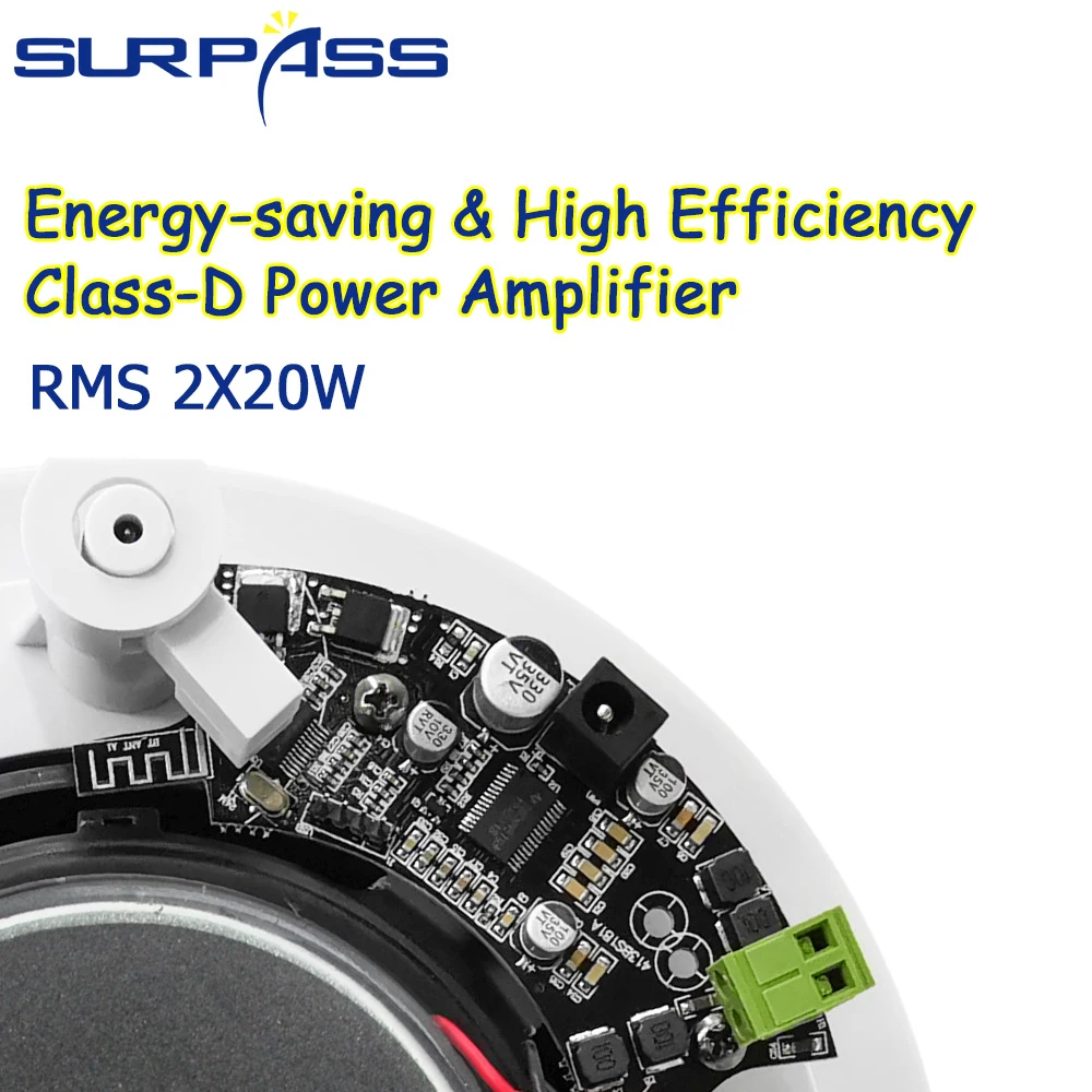 Потолочные Bluetooth колонки для дома 5 25 дюйма 20 Вт аудиосистема громкоговоритель со