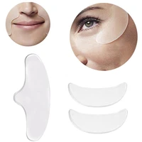 3pcset silicone anti stickers invisible anti aging patch silicone medical face reusable grade pad wrinkles line pr p7h1