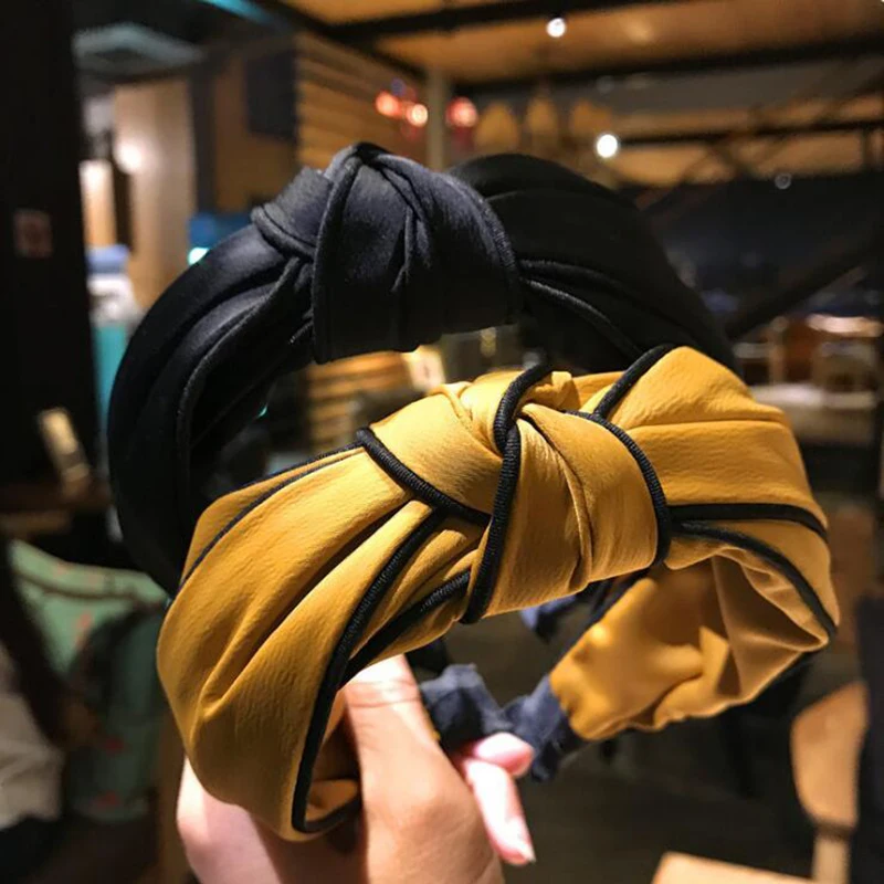 Головной убор женский с перехлёстом широкая однотонные аксессуары для волос