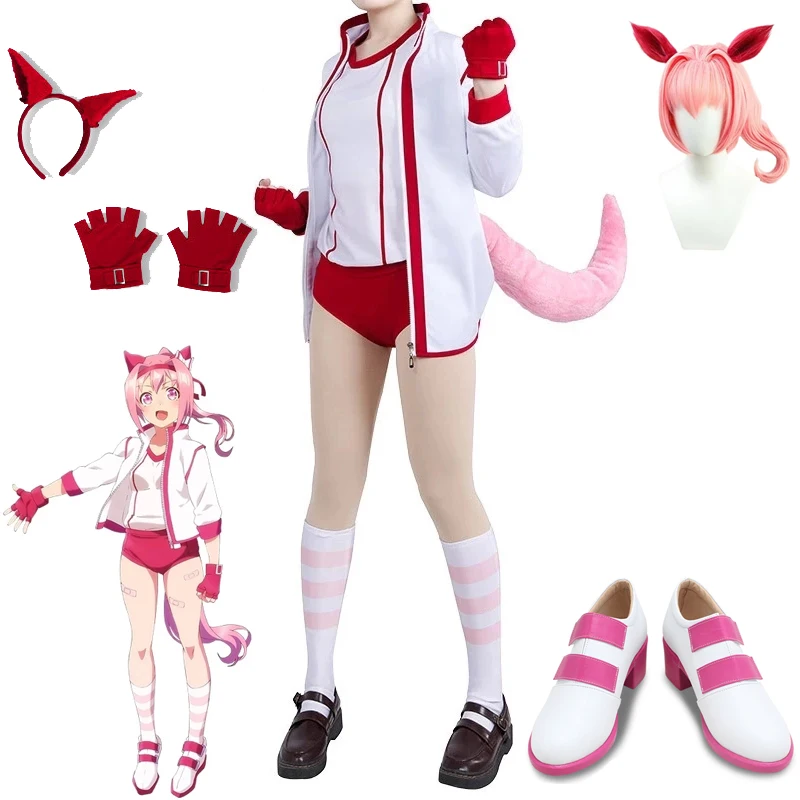 

Косплей-костюм Umamusume: Pretty Derby Haru Urara, милая униформа для отдыха, парик для костюма на Хэллоуин и вечеринку