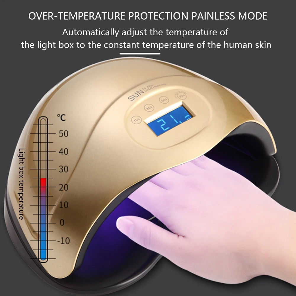 УФ-светодиодная лампа для сушки ногтей SUN5 Plus 48 Вт датчик маникюра Солнцезащитный