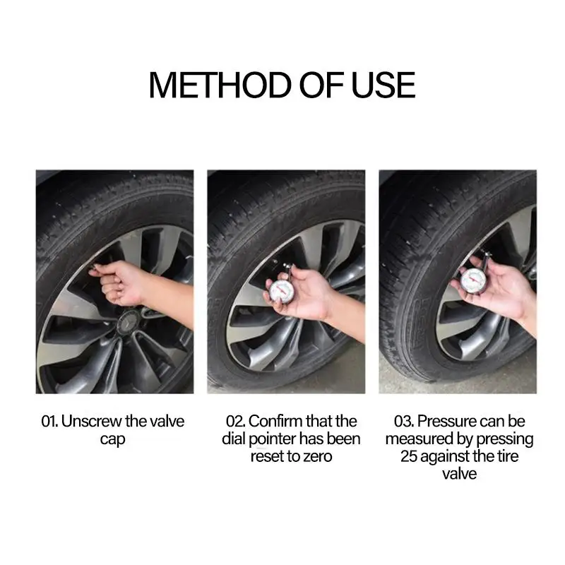 

New Car Vehicle Motorcycle Dial Tire Gauge Meter Pressure Tyre Measurement Tool High Accuracy Save Gas Tire Repair Tool