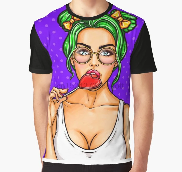 Принт по всему миру 3D футболка Мужская забавная поп арт сексуальная девушка
