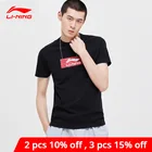Мужская Трикотажная футболка Li-Ning, 66% хлопок, 34% полиэстер, дышащая, с подкладкой, li ning, спортивные футболки, AHSP023 MTS3040