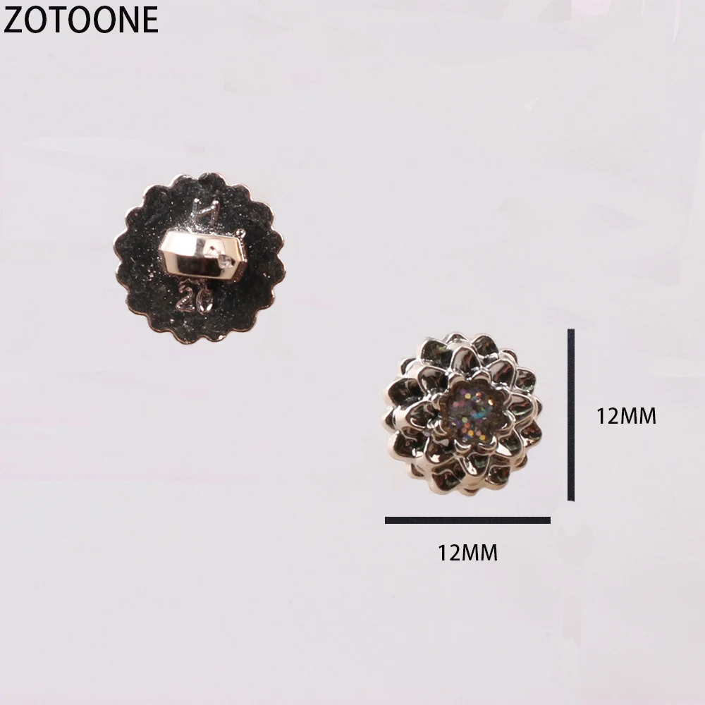 ZOTOONE Металл 12 мм кнопки цветок ручной работы милые Noel аксессуары Скрапбукинг для