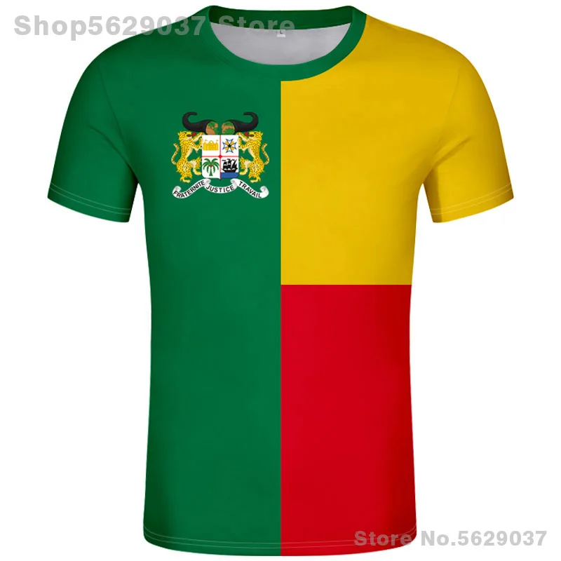 Camiseta de Benín personalizada con nombre y número ben, camiseta de país con foto impresa, Bandera de bj, universidad, ropa negra y roja