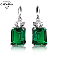womens 925 silver emerald earrings engagement wedding gift jewelry wholesale