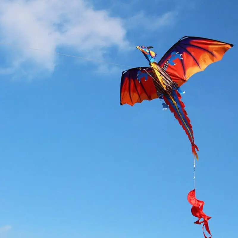 Large Classical 3D Flying Dinosaur Kite Single Line With Tail 140*120cm Outdoor Kids Play Toy | Дом и сад