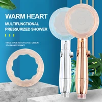 zhang ji new style three speed adjustable turbo charged shower with small waist one button water stop massage comfortable