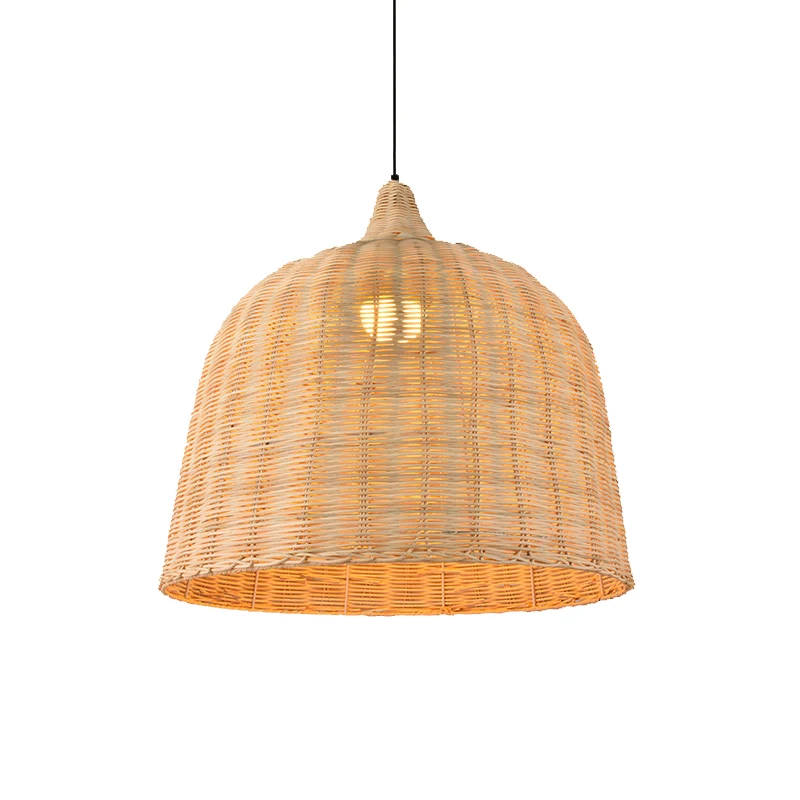 Бамбуковая Подвесная лампа для ресторана кофейни современный подвесной шнур