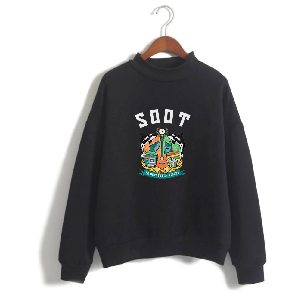 

2020 Wilbur Soot Turtleneck Sweatshirt Fashion Wilbur Soot Print Pullover Oversize sweatshirt Women