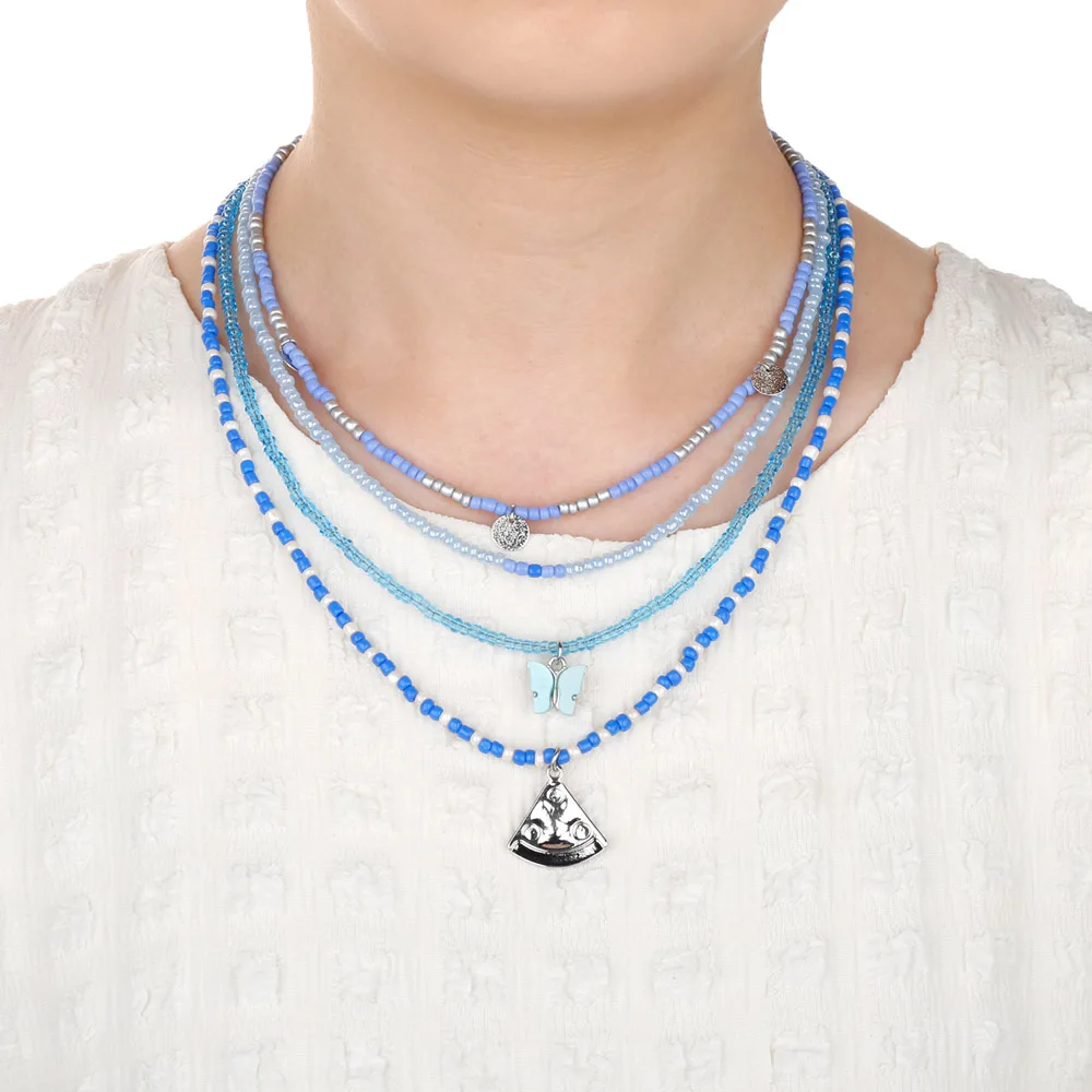 Wgoud Богемные аксессуары для ожерелья корейский стиль 2021 новое красочное плетеное