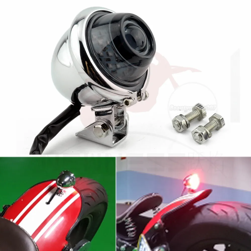 Новый красный светильник с выпуклой головкой для мотоцикла Бейтс стиль
