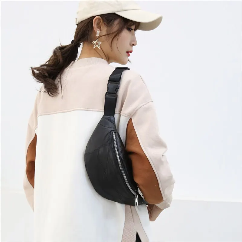 Голографическая Женская поясная сумка с голограммой из искусственной кожи