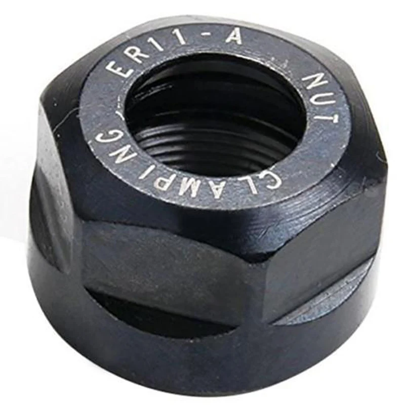 

1pc ER11 A Type Black Collet Clamping Nut Milling Tapping CNC Chuck Lathe Parts