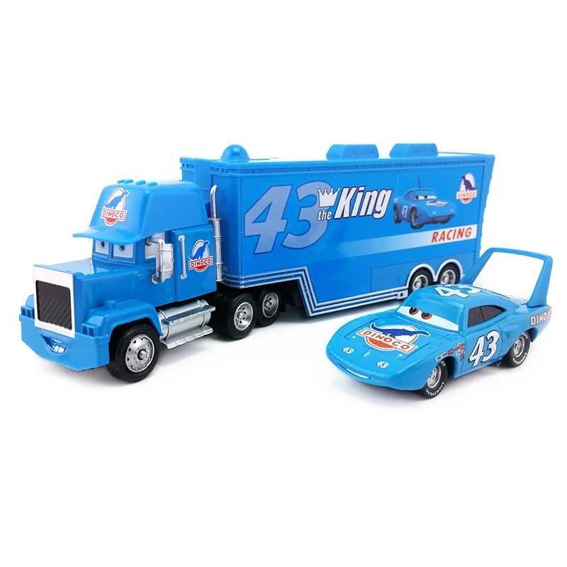 Disney Pixar Cars Mack Lightning McQueen & Chick Hicks King Fabulous Hudson Truck Toy Car 1:55 Free New Бесплатная доставка|chick - Фото №1