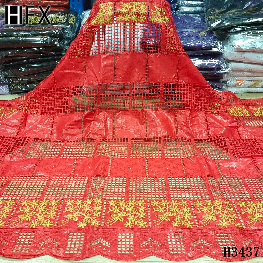 HFX Африканский Базен Riche ткань 2020 новый дизайн Королевский синий Brode с бисером