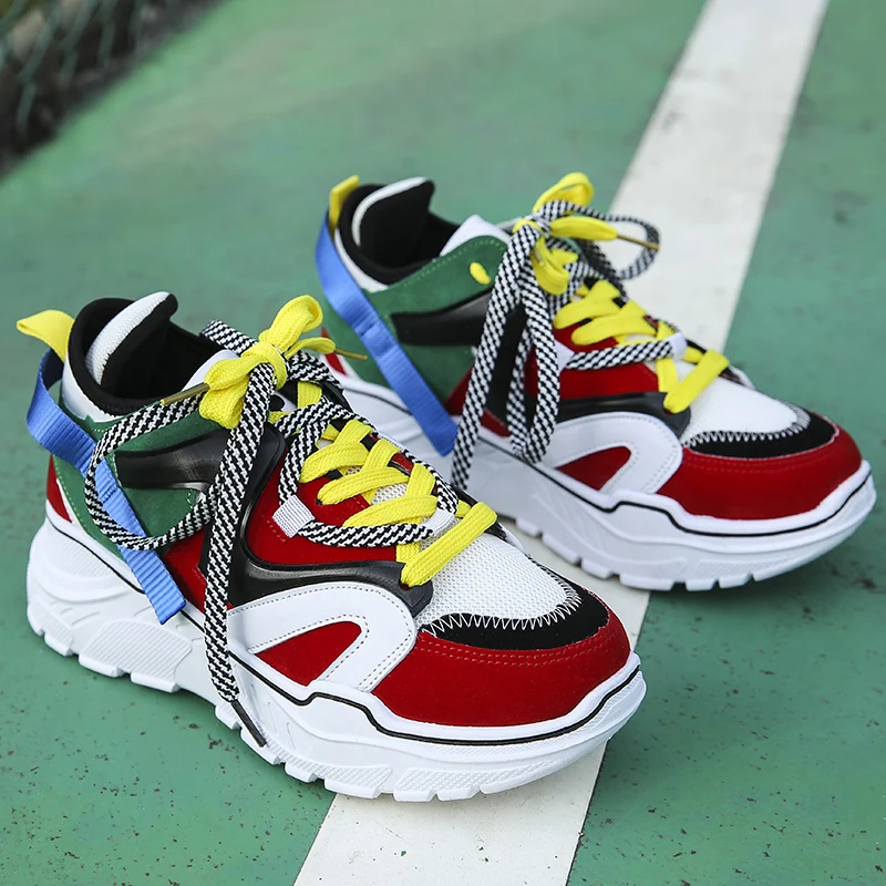Кроссовки INS на толстой подошве женские повседневная обувь шнуровке для бега