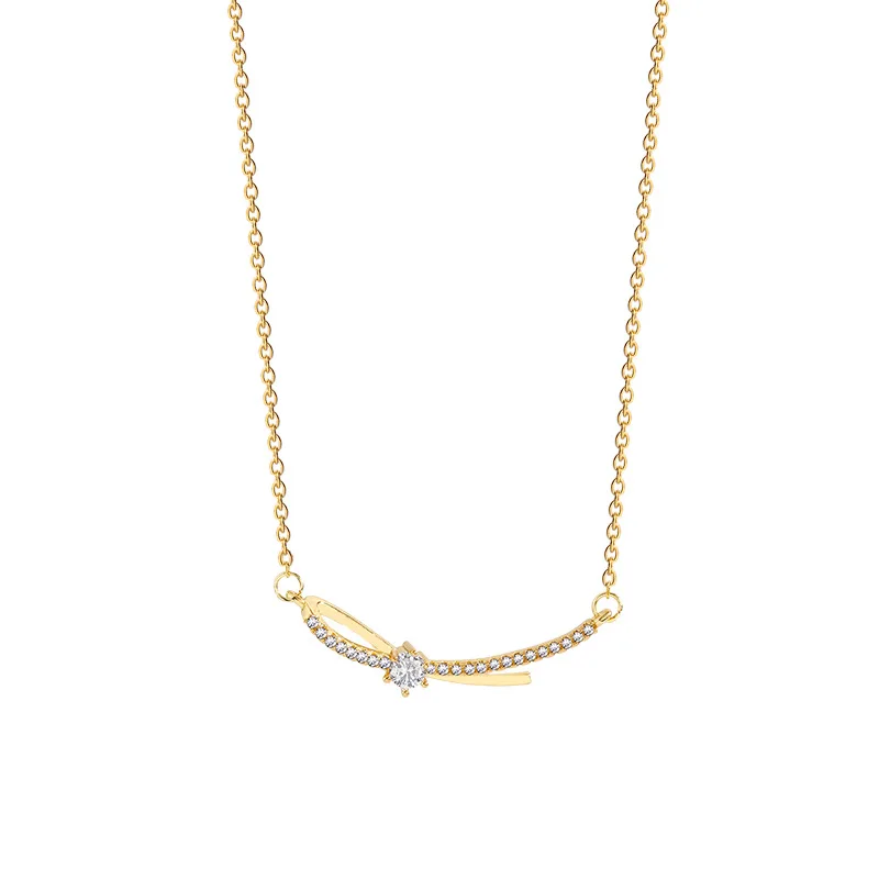 

Fashion Jewellery for Women 2021 Bow Gliter Necklace Crystal Rhinestone Geometric Shapes Light Butterfly Necklace Temperament A