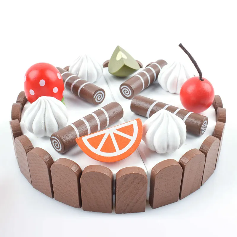 14Pcs Mother Garden Kids kitchen Toys Pretend Play Birthday Cake Magnetic Wooden Baby Food for Boys Girls Gift | Игрушки и хобби