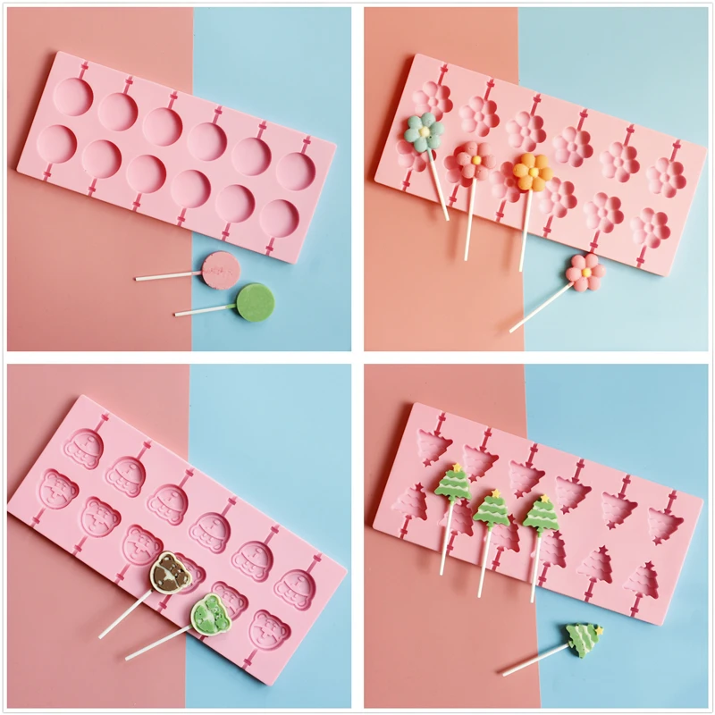 Силиконовая форма для рождественской елки шоколадных конфет формы леденцов