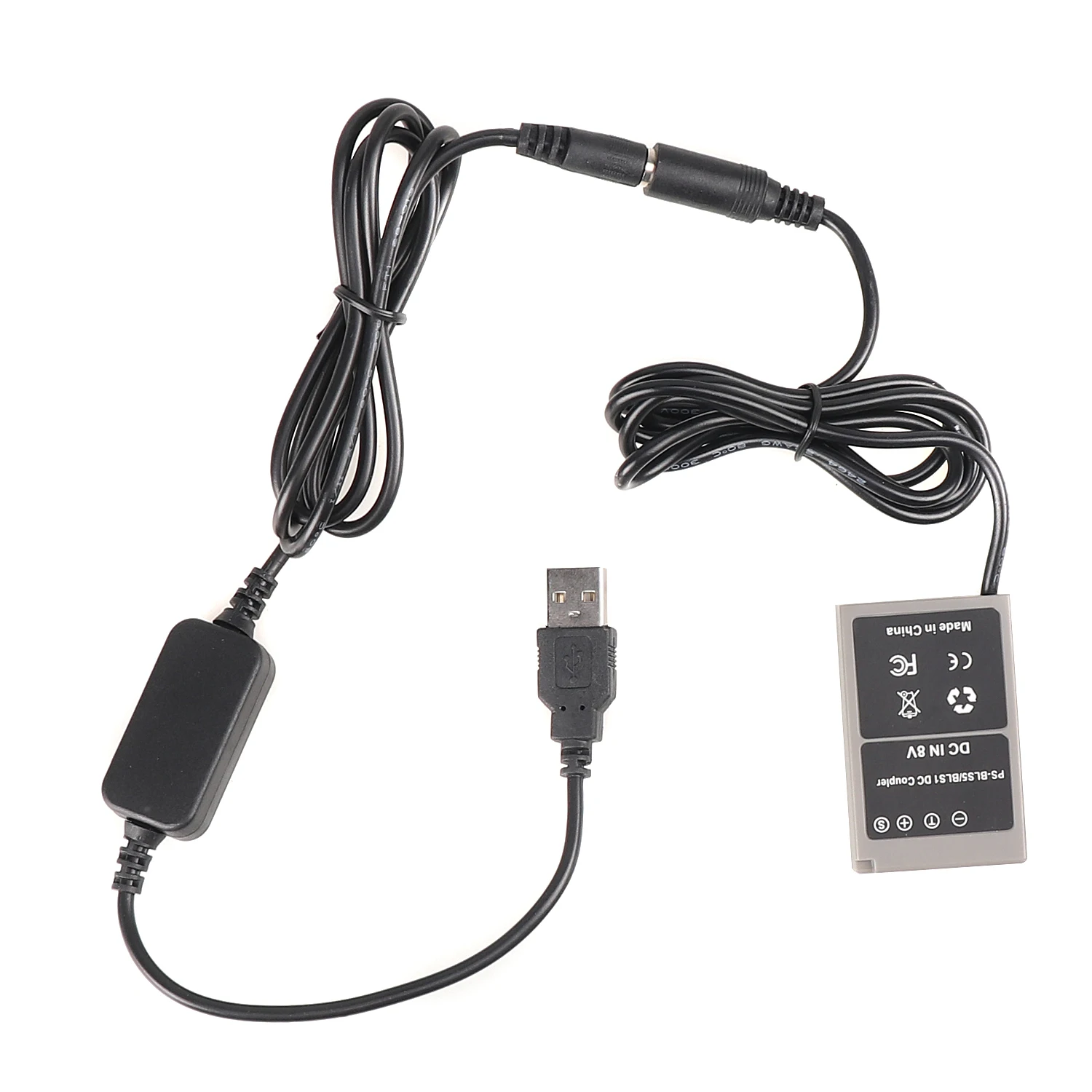 BLS5 Dummy Battery Adapter DC Coupler USB Cable for Olympus EPL8 EPL7 3/2 EPM2 EP3/2/EM10 | Электроника